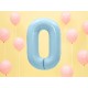 Fóliový balón - Číslo, světle modrý 86cm