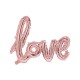 Fóliový balón - Love, růžové zlato 73x59cm
