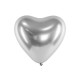 Chromované balóny - Glossy Hearts 27cm, 10ks