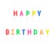 Svíčky na dort - Happy Birthday, barevné 2,5cm