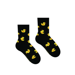 Veselé ponožky HESTY - Kačenka černá - Detské