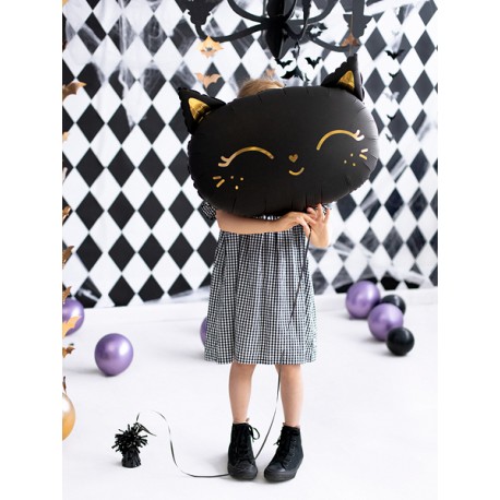 Fóliový balón - Kočička - 48cm, černá