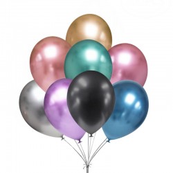 Chromové balónky 30 cm - 5 ks mix barev