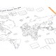 Pratelná omalovánka s fixy - WORLD MAP