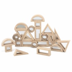 Dřevěné zrcadlové bloky - 24 prvků