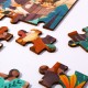 Detské drevené puzzle - alpské zvieratká 49 ks