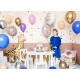 Fóliový balón - Happy Birthday - svetloružový 45cm