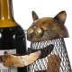 Kovový stojan na víno - mačiatko