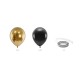 Balónová girlanda - Oblouček - černo-zlatý, 200cm