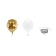 Balónová girlanda - Oblouček - bílo-zlatý, 200cm