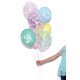 Čiré balóny se srdíčky - Crystal Clear - 30cm, 6ks