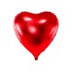 Fóliový balón - Srdíčko - červený, 72x73cm