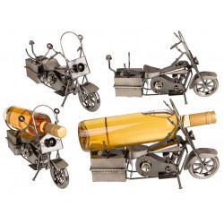 Kovový stojan na víno - motocykl III