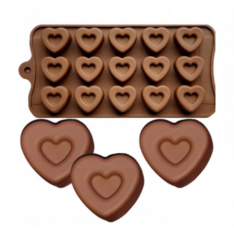 Silikonová forma na čokoládové bonbóny - Srdíčka
