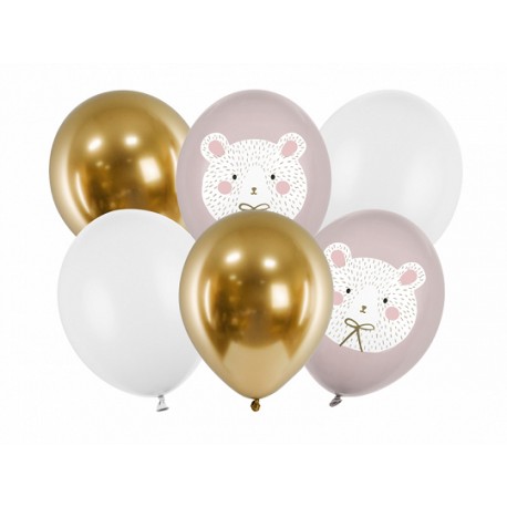 Set balónků - Polární medvídek, 30cm (6ks)