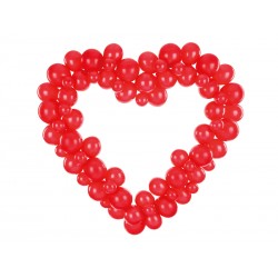 Balónová girlanda - Červené srdce, 160 cm