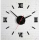 Nalepovací nástěnné hodiny - Římské číslice - černé
