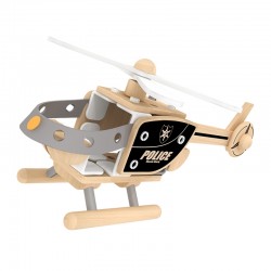 Dřevěná skládačka - Classic World - Policejní helikoptéra