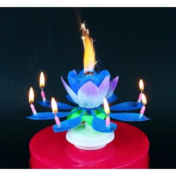 Hrající narozeninová svíčka - Lotosový květ