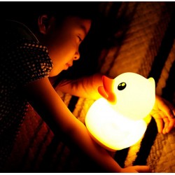 Dětská LED noční lampička na baterky - Kačenka