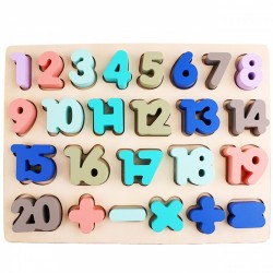 Dřevěná dětská puzzle skládačka - Číselkovo