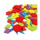 Dřevěné skládací puzzle - Tangram 130 dílů