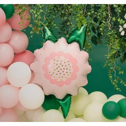 Fóliový balón - Růžový květ - 70x62 cm