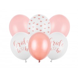Set balónikov - "Bride to Be" - ružová, 30cm (6ks)