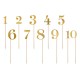 Set zapichov s číslami na označenie stolov - zlaté 11ks