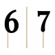 Set zapichov s číslami na označenie stolov - čierne 11ks