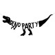 Party girlanda - Dinosauria - čierna, 20x90cm