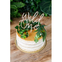 Zapich na dort - "Wild One" - přírodní dřevo - 22cm