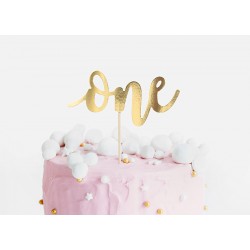 Zapich na dort - One - zlatý, 19cm