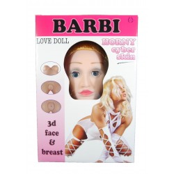 Nafukovacia 3D panna s vibračným vajíčkom - Barbie