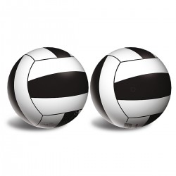 Gumená volejbalová lopta - čierno-biela