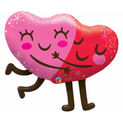 Fóliový balón - "Hugging Hearts" - 91 cm