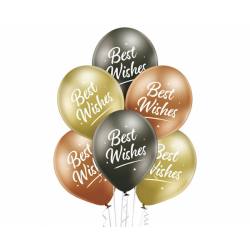 Set balonů - Best Wishes, 30cm (6ks)
