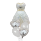 Set fóliových balónov - Svadobné šaty (5ks)