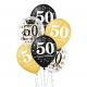 Set balónov - "Happy Birthday" s číslom - 30cm (6ks)