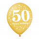 Set balónov - "Happy Birthday" s číslom - 30cm (6ks)