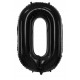 Fóliový balón - čierny - číslo, 86 cm
