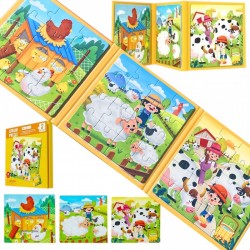 Dětská kniha - Magnetická puzzle farma