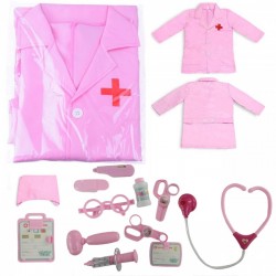 Dětský kostým lékařky s doplňky - růžový