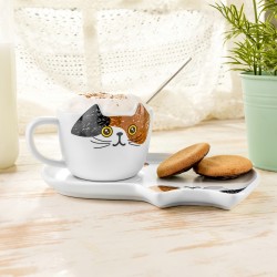 Roztomilá čajová súprava - Mačička 3v1