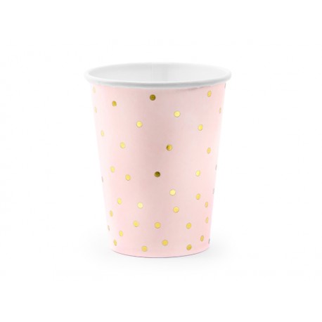Súprava papierových pohárov - Dots - 260ml (6ks)