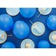 Papierové taniere - Vlnky - modrá/ružová 18 cm