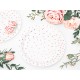 Papierové taniere - Dots - biela/ružová 18 cm