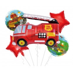 Set fóliových balónov - Hasičské auto (5ks)