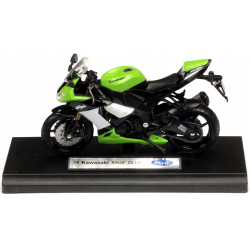 Model motorky na podstavě - Welly 1:18 - Kawasaki Ninja ZX-10R (2009)