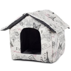 Textilní domeček pro psy a kočky - Paříž